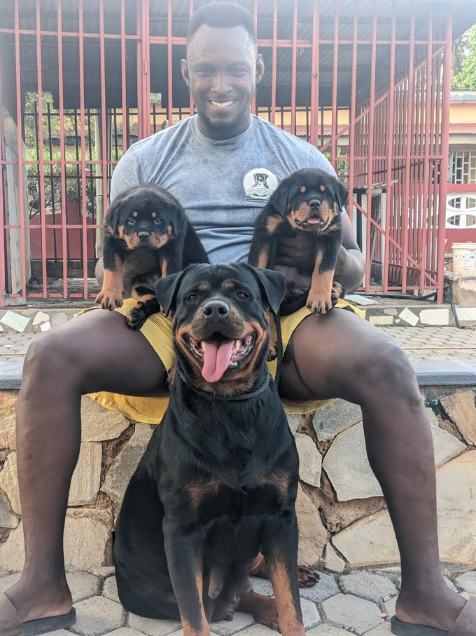 Alphonse Amenyo -and-Some-of-his-Dogs