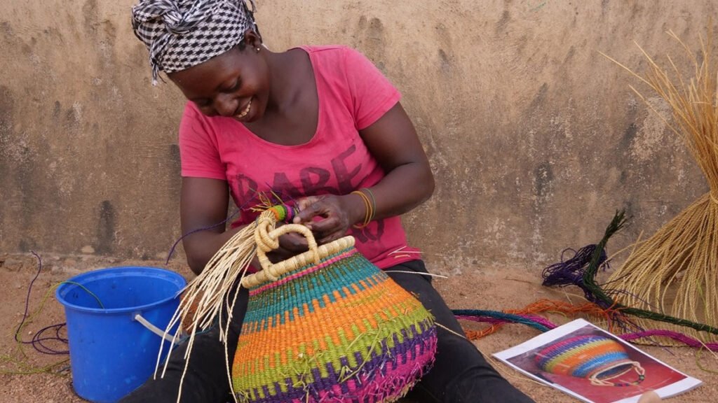 Making Bolgatanga Baskets