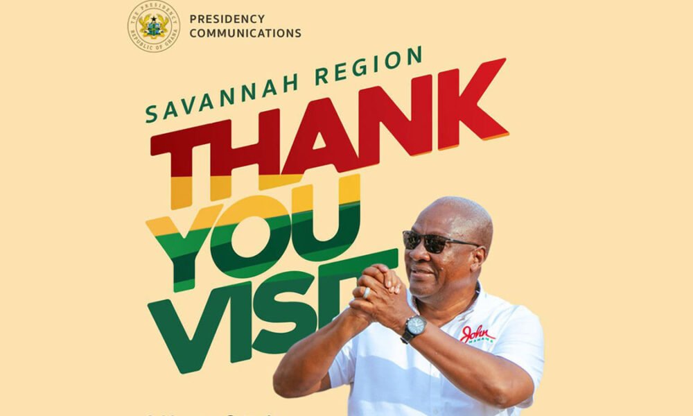 Mahama to Kick Off Nationwide “Thank You” Tour in Savannah Region