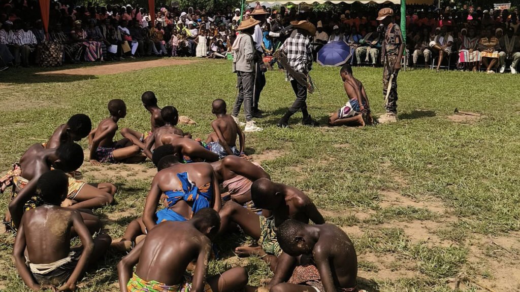 Slave Trade Re-enactment by pupils of Rovega Preparatory School.