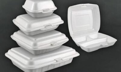 Polystyrene (Styrofoam) food containers of the kind covered by the January 2027 ban