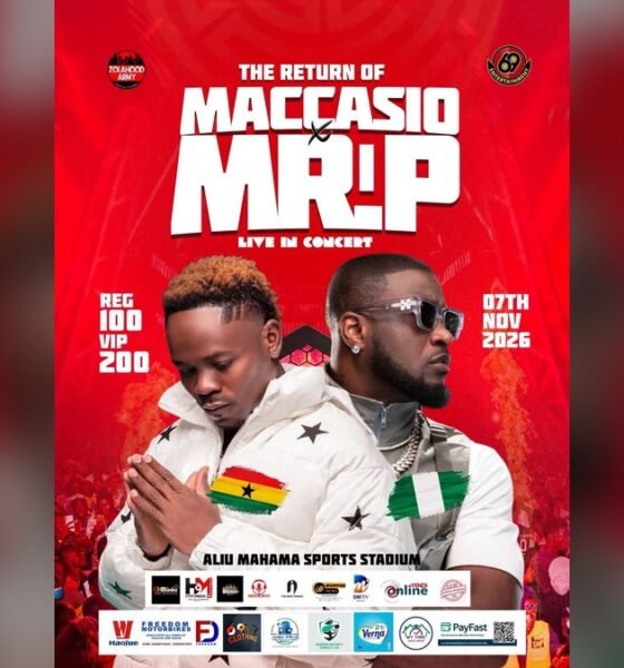 Maccasio x Mr. P concert flyer, Aliu Mahama Sports Stadium, Tamale, 7 November 2026