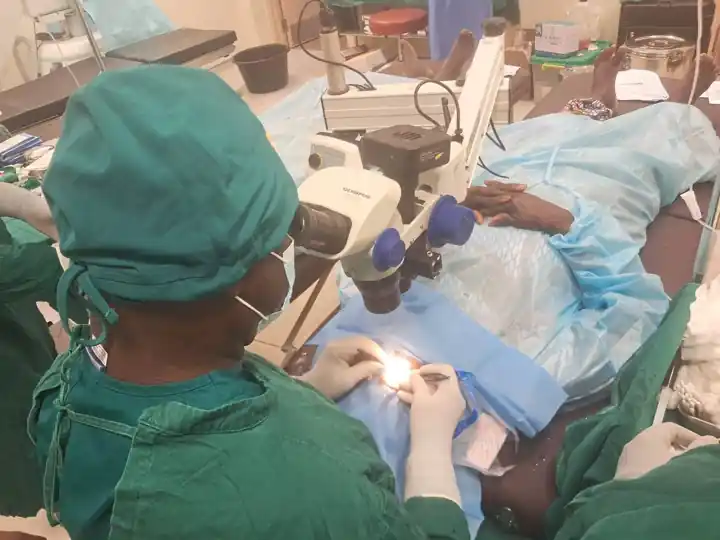 Eye surgery under way at the Upper East Regional Hospital